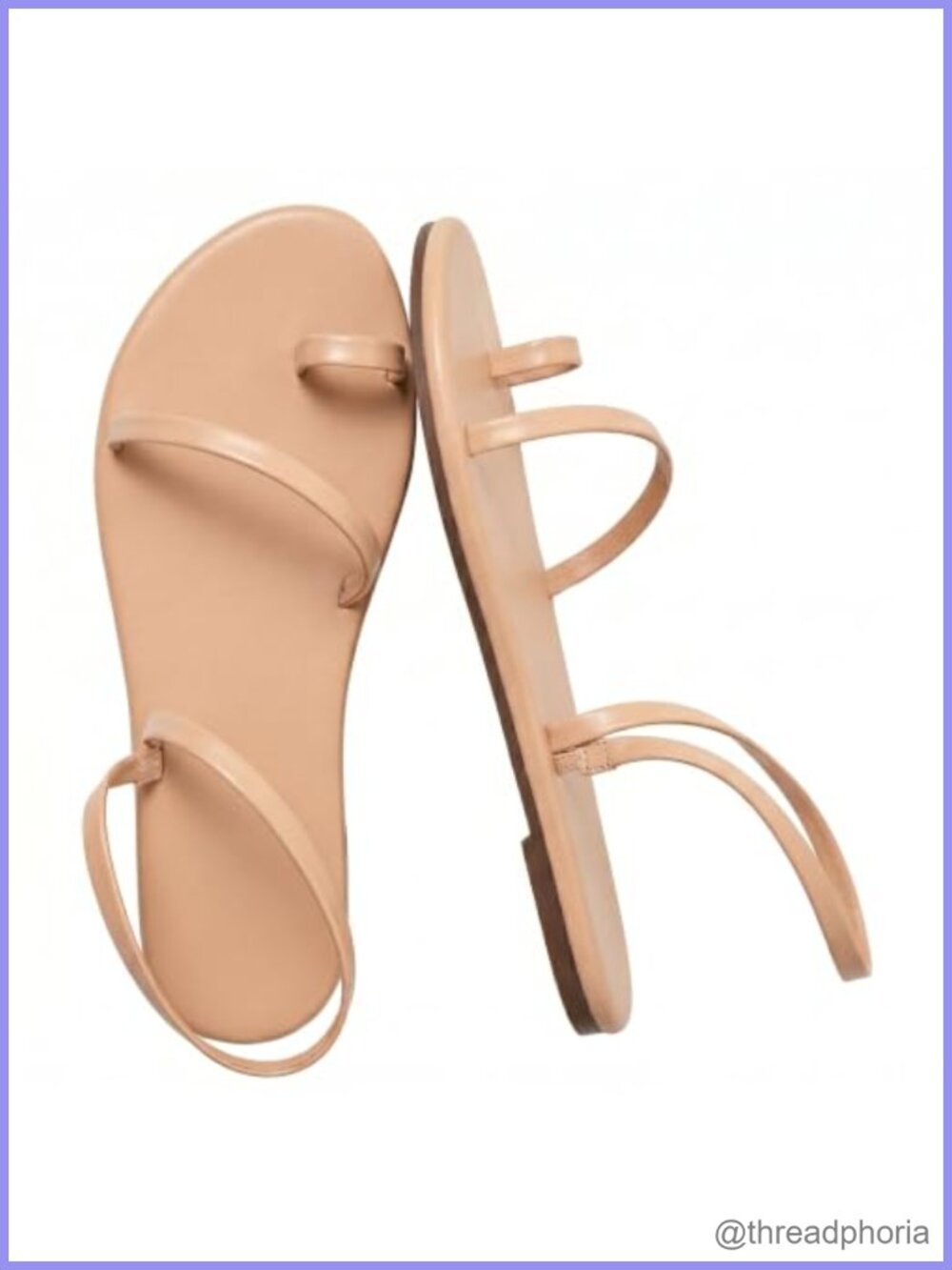 Women's Strappy Flat Sandals Comfortable Open Toe Slingback for Vacation
